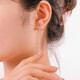 Yuanshengfu's new PT950 high-quality fashion snowflake platinum ear wire platinum earrings 1.46 g