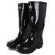 Pull-back rain boots men's rainy day rubber shoes outdoor fishing waterproof non-slip rain boots wear-resistant water shoes HXL818 black high 42