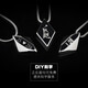 Sa Ya necklace men's fashion accessories punk hip-hop hanging chain boys clavicle chain gift boyfriend lettering men's pendant silver pendant