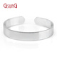 GsunG PT950 Platinum Glossy Bracelet Platinum Bracelet Smooth Buckle Opening Men's and Women's PSL006 Need to be customized Priced by the gram