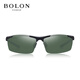 BOLON Tyrannosaurus sunglasses men's high-definition polarized glasses for drivers driving glasses BL2282 A09 black frame/green film polarizer