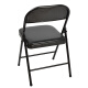 Knorr Mingpin folding chair office chair conference chair reinforced strong training seat home leisure computer seat back chair black BZ703