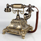 Jinshundi Ocean Star Antique Telephone Retro Old-fashioned European Telephone Household Landline Wireless Card Telephone Telecom Mobile Landline Gold and White Rotary (Insert Telecom Card)