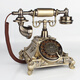 Jinshundi Ocean Star Antique Telephone Retro Old-fashioned European Telephone Household Landline Wireless Card Telephone Telecom Mobile Landline Gold and White Rotary (Insert Telecom Card)