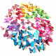 up-hunceo [24 pieces] 3D three-dimensional butterfly wall stickers wall decoration stickers DIY three-dimensional wallpaper animal decorations butterfly wall stickers color blue 1 set + rose pink 1 set