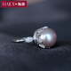 Heidi (haidi) Purple Crown 10-10.5mm Freshwater Pearl Ring Women's Living Ring Ring S925 Silver Birthday Gift for Girlfriend Pink Purple Pearl You Can Remark the Color Darkness