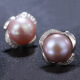 Carreño. Duran stamen purple freshwater pearl earrings for mother and girlfriend birthday gift 9-10mmED01015