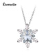 Eternelle French Eternal Versatile Clavicle Chain Austrian Crystal Snowflake Necklace Brand Pendant Birthday Gift 925 Snowflake White