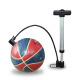 POVIT portable multi-function pump bicycle football basketball swimming ring aluminum alloy household pump 12 inches silver P-4501