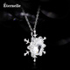Eternelle French Eternal Versatile Clavicle Chain Austrian Crystal Snowflake Necklace Brand Pendant Birthday Gift 925 Snowflake White