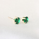 GEM STONE KINGK gold jewelry 1.54 carat emerald earrings 14K gold colorful treasure earrings fashion earrings 3.8 Goddess Day gift yellow 14K gold