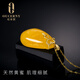 Ouchini beeswax pendant, heart-flying, natural amber 18k gold inlaid with honey-filled water drop pendant for women, beeswax pendant needs to be customized