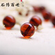 Shichuan Baishi Natural Beeswax Bracelet for Men and Women Single Bead Blood Amber Amber Agate Bracelet Single Bead DIY Bead Accessory Blood Amber Round Bead Bead Diameter 10 mm Single Bead