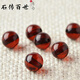Shichuan Baishi Natural Beeswax Bracelet for Men and Women Single Bead Blood Amber Amber Agate Bracelet Single Bead DIY Bead Accessory Blood Amber Round Bead Bead Diameter 10 mm Single Bead