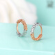 DEMONESE011918K gold earrings color gold earrings Korean style circle earrings platinum rose gold earrings