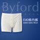 BYFORD/百富男士平角裤棉平角内裤EUC棉中腰四角裤男内裤-MW724 MW724黑色 1条 XL