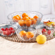 Green Apple Tempered Glass Salad Bowl Fruit Plate Fruit Bucket 6-piece Set EW10/L6DS