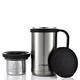 Tiger (TIGER) Tiger thermos cup air pressure thermos kettle with tea filter tea cup set 2.2L gold thermos kettle 2.2L + steel color thermos cup 500ml