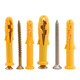 Fish-type plastic expansion tube plastic wall plug expansion plug rubber plug anchor bolt small yellow croaker expansion screw screw 6/8/10mm M8*40 60 sets with carbon steel screws