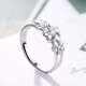 [Gift for Girlfriend] Centenary Baocheng S925 Silver Ring Women's Fashion Stone Ring Peach Blossom Jewelry Living Ring Love in the Heart