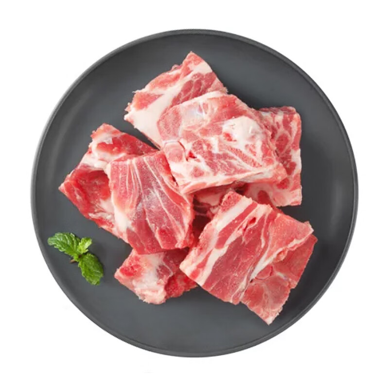 西班牙伊比利亚黑猪梅花骨块进口猪排骨 进口猪肉生鲜 1kg*2