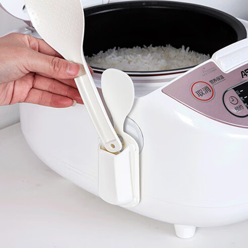 日本进口厨房小工具吸盘式饭勺座 饭勺收纳架 可吸电饭煲吸锅壁