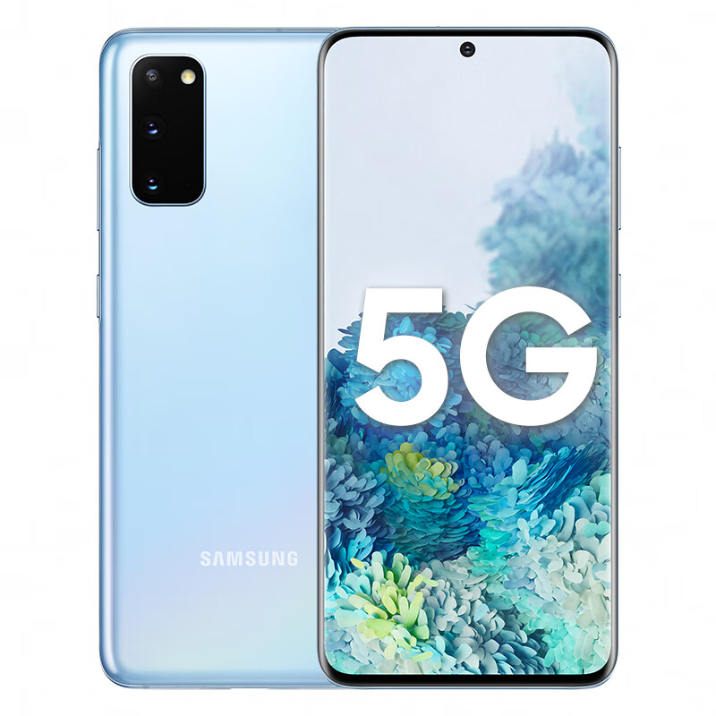 三星Galaxy S20 5G (SM-G9810)双模5G 骁龙865 120Hz超感屏 游戏手机 12GB+128GB 浮氧蓝【Buds耳机版】