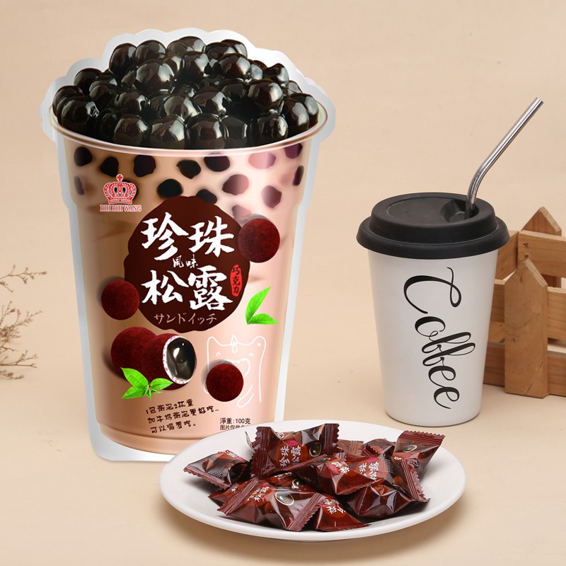 珍珠奶茶巧克力夹心日本风味零食软糖 100g/袋