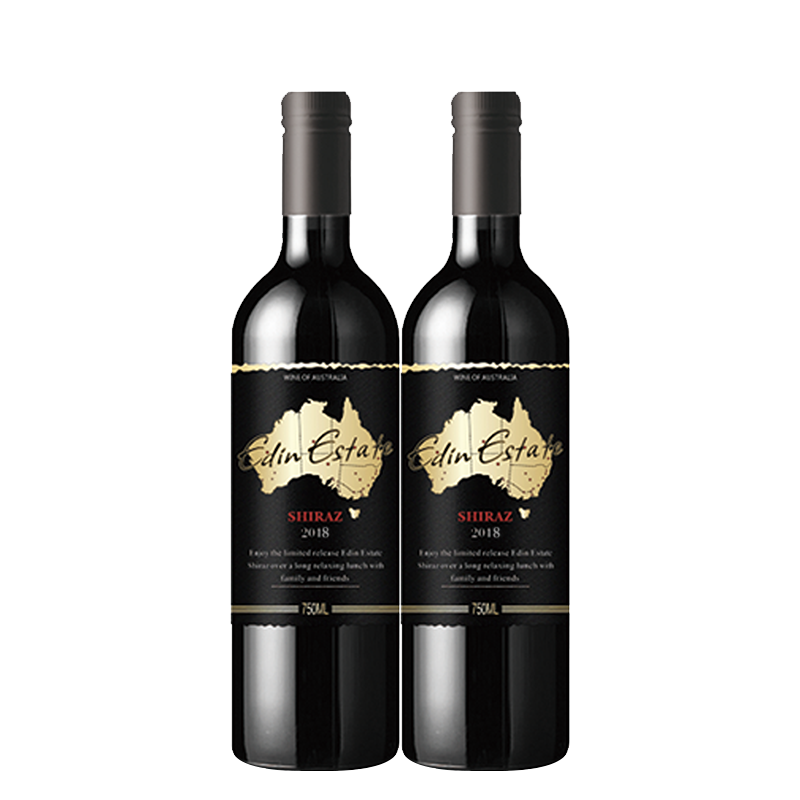 伊顿庄园 设拉子红葡萄酒750ml 2018年 澳大利亚进口红酒 2瓶装