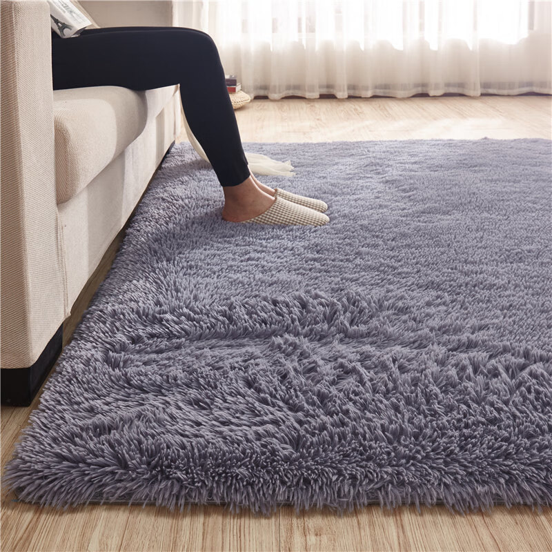 长毛加厚丝绒地毯地毯茶几地毯床边毯垫 银灰色 40*120CM【亏本特价】
