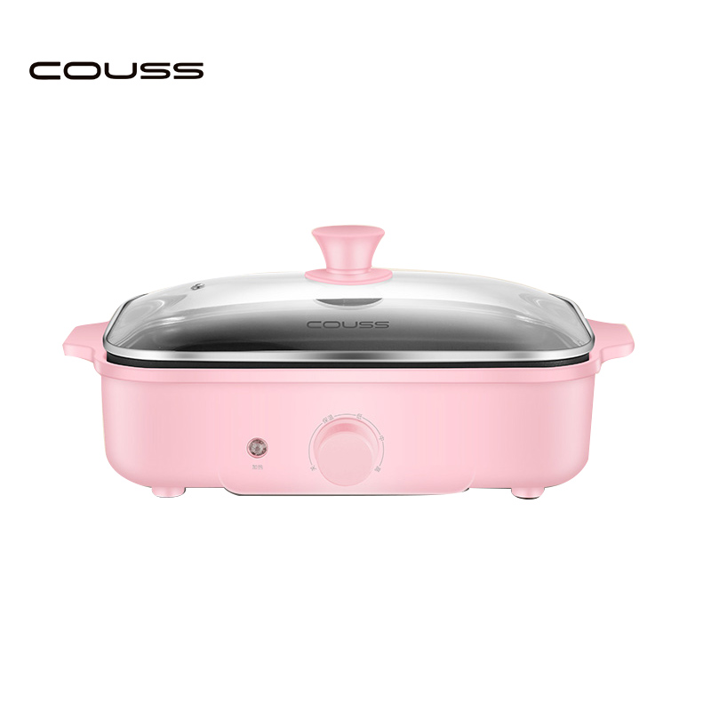 卡士Couss CP325 多功能 料理锅烤肉机火锅烧烤炉家用网红锅小方锅