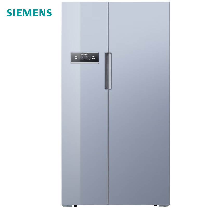 西门子(SIEMENS) 608升 变频风冷无霜智能对开门冰箱 玻璃面板（欧若拉银） BCD-608W(KA92SE9DTI)