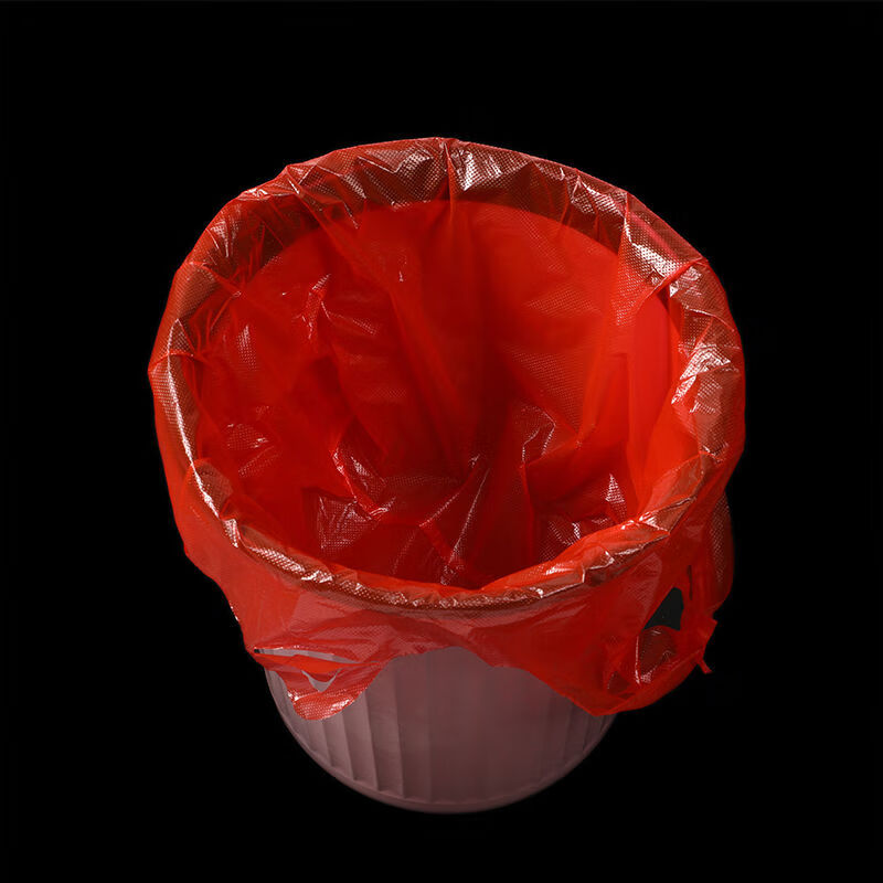红色塑料袋加厚手提式背心袋一次性水果蔬菜购物袋32*52马夹袋子 32*52【红色经济型】 100个手提垃圾袋