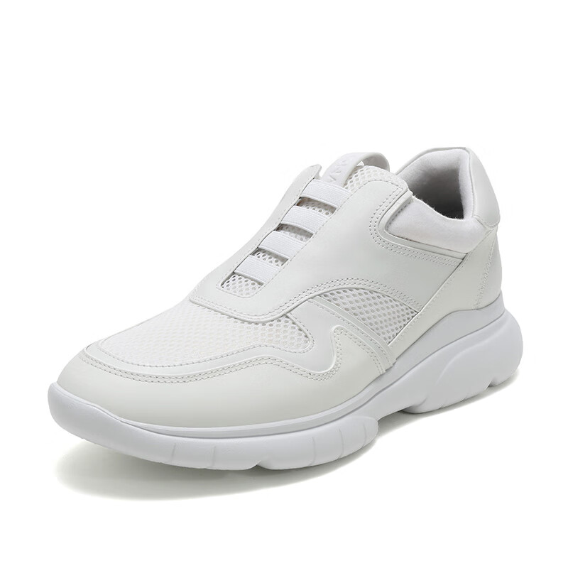 杰尼亚 Z ZEGNA 20ss春夏款 男士织物配皮休闲运动鞋米白色拼色 201 LHGPM A4417X CAL 6.5/40.5码