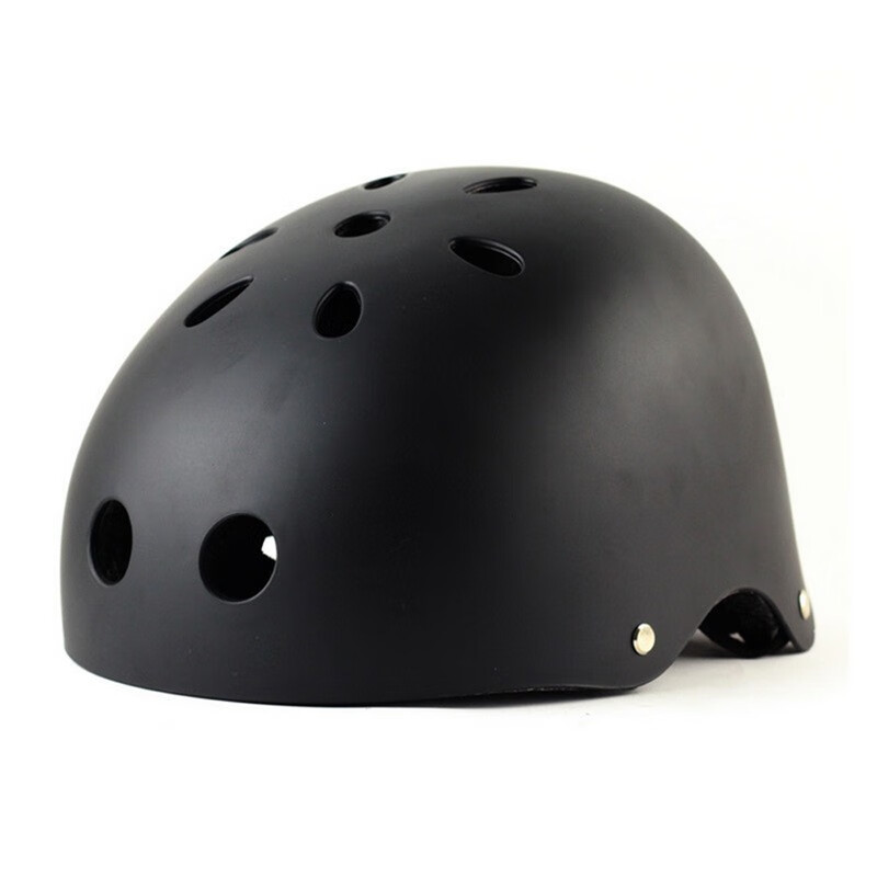 头盔滑板头盔摩托车头盔溜冰攀岩儿童成人平衡 黑色