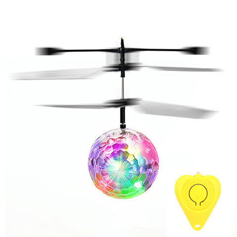 感应飞机充电遥控飞机男孩女孩儿童玩具悬浮感应飞行器直升机 水晶发光球 带启动器