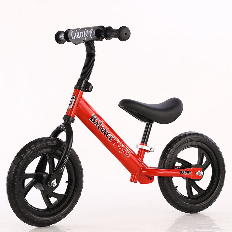 儿童平衡车无脚踏1-3-6岁小孩男女宝宝自行车滑行学步车2岁溜溜车 平衡车 发泡胎 红色 中配款