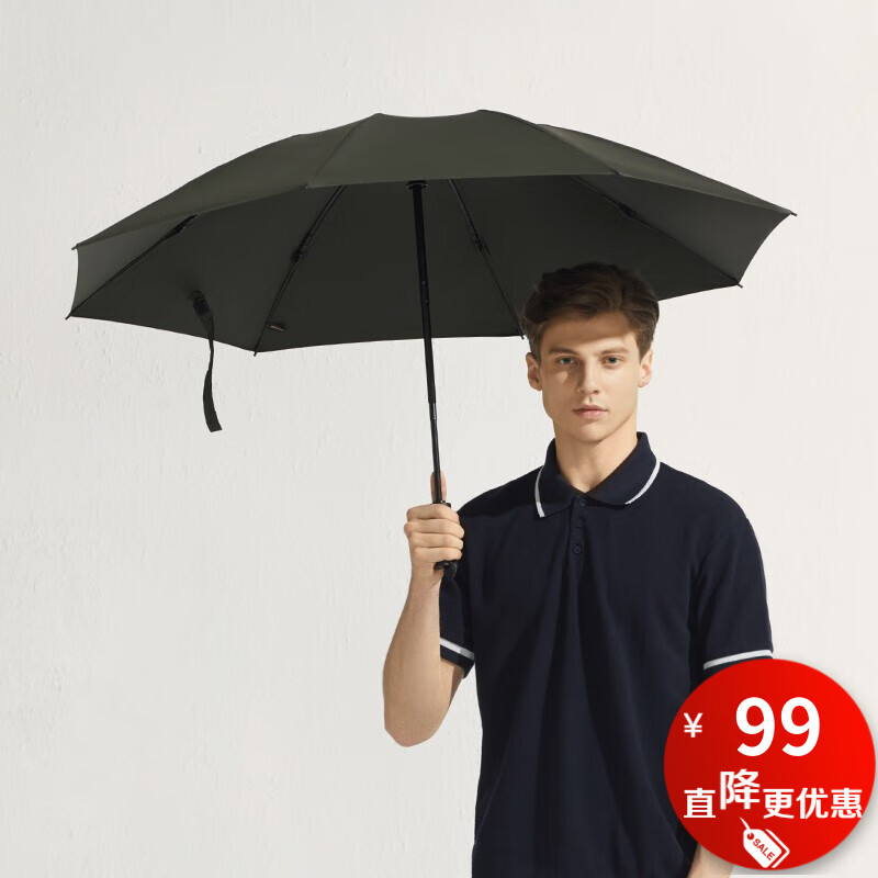 蕉下BENEUNDER 男士自动折叠户外大雨伞商务男女通用晴雨两用雨伞 纽曼绿（全自动）