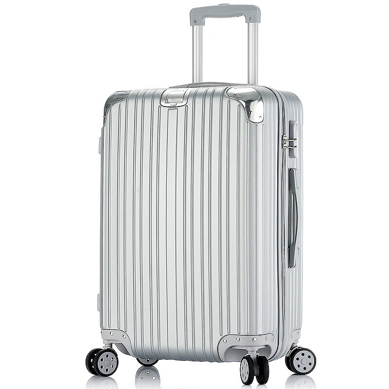 普奈达（PRNEID）防刮耐磨拉杆箱20英寸铝包角行李箱男女万向轮旅行箱登机箱9068 银色（防刮） 20英寸