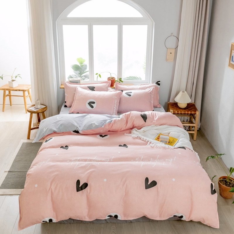 床上用品双人春夏四件套被套床单枕套1.5/2米床 比芯 1.8m床四件套