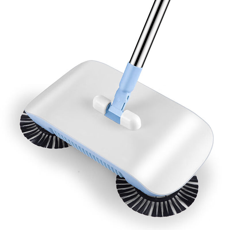 扫地机手推式扫把簸箕套装家用笤帚刮水拖地刮一体机器人扫帚神器 蓝色