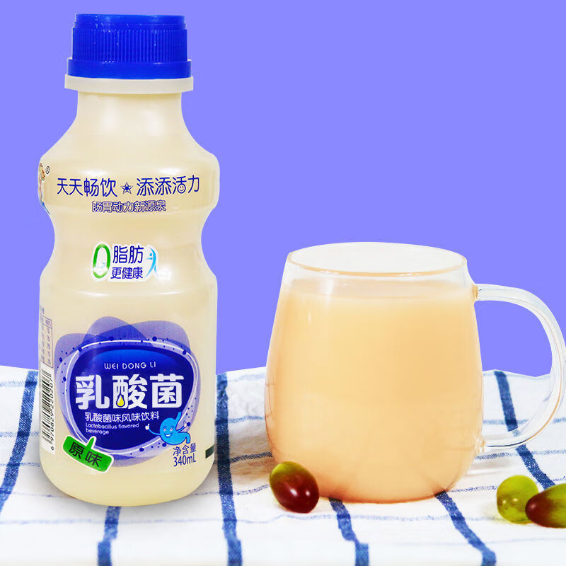 乳酸菌12瓶饮品早餐饮料儿童原味饮料风味胃动力酸奶整箱 乳酸菌340ml/12瓶（拍两件更优惠）