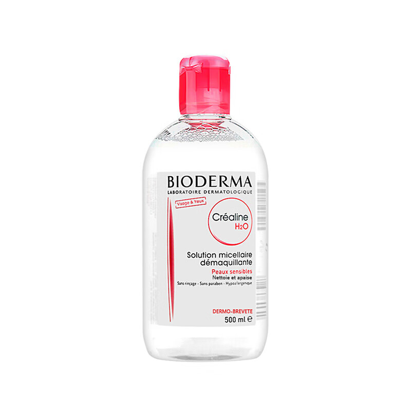 贝德玛（Bioderma）卸妆水500ml舒妍温和粉水净妍控油蓝水深层清洁保湿补水 粉水500ml 舒妍温和干性敏感性肌清洁无刺激