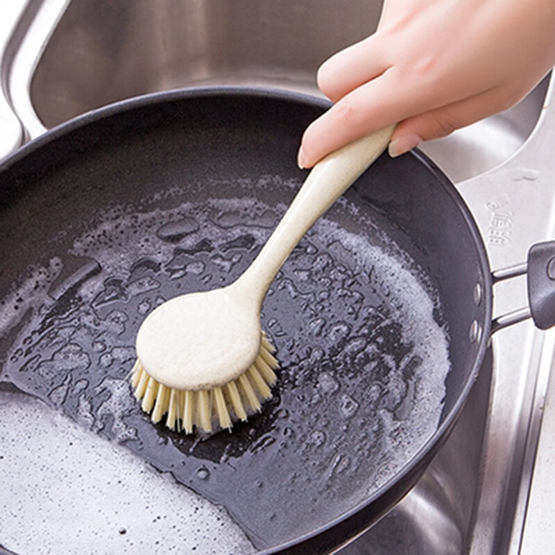 厨房长柄清洁刷家用去污洗锅刷洗碗刷可挂式水槽灶台清洁刷子 5个
