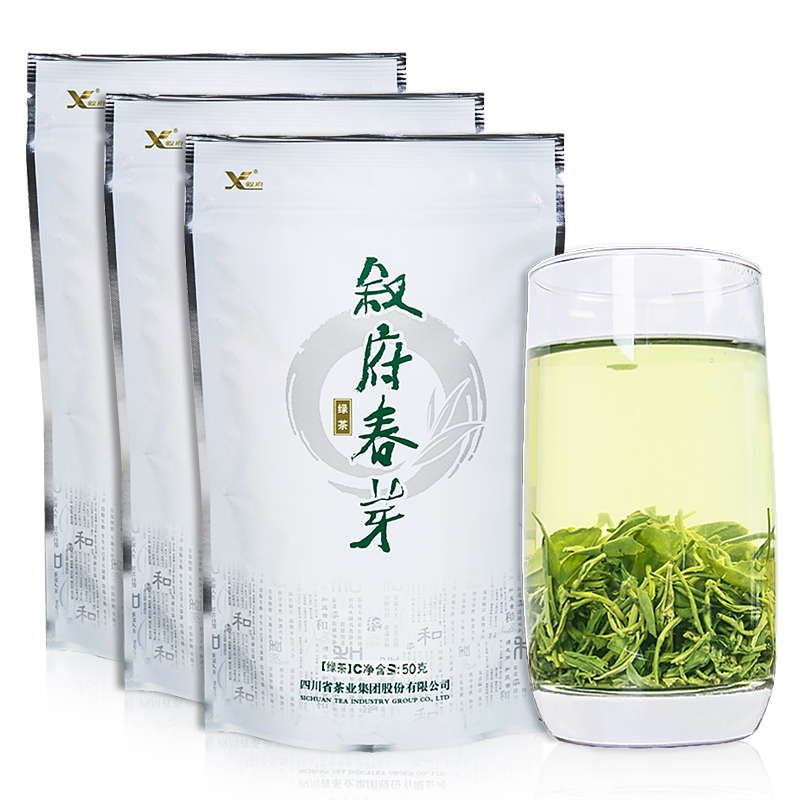 叙府春芽绿茶茶叶 清明前特种新绿茶 2020年新茶 四川高山有机茶园云雾茶春茶袋装150g