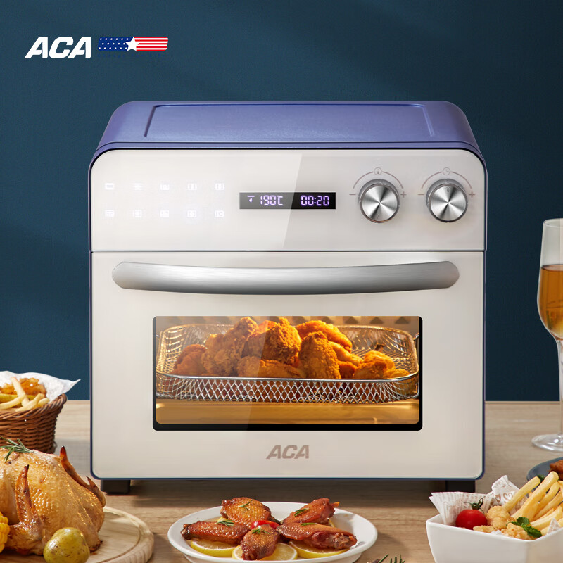 北美电器（ACA）电烤箱空气炸锅电子式家用烘焙多功能立式26L解冻果干烤鸡旋转烤发酵ATO-EAF26A
