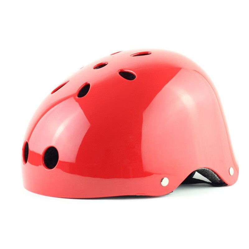 滑板头盔滑雪漂流轮滑登山攀岩帽子儿童户外运动 红色