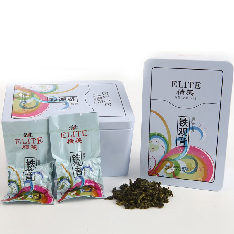 裕园茶 安溪铁观音清香型乌龙茶 精英清香罐装105g/罐 精