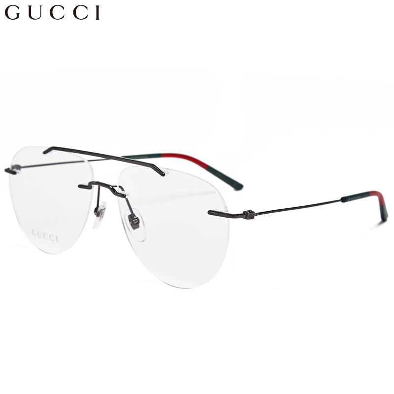 古驰(GUCCI)眼镜框男 镜架 透明镜片浅灰色镜框GG0398O 001 58mm