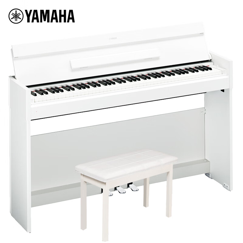 雅马哈（YAMAHA）智能电钢琴YDP-S54WH数码钢琴88键重锤三踏板专业电子琴钢琴官方标配+全套配件(全新款)